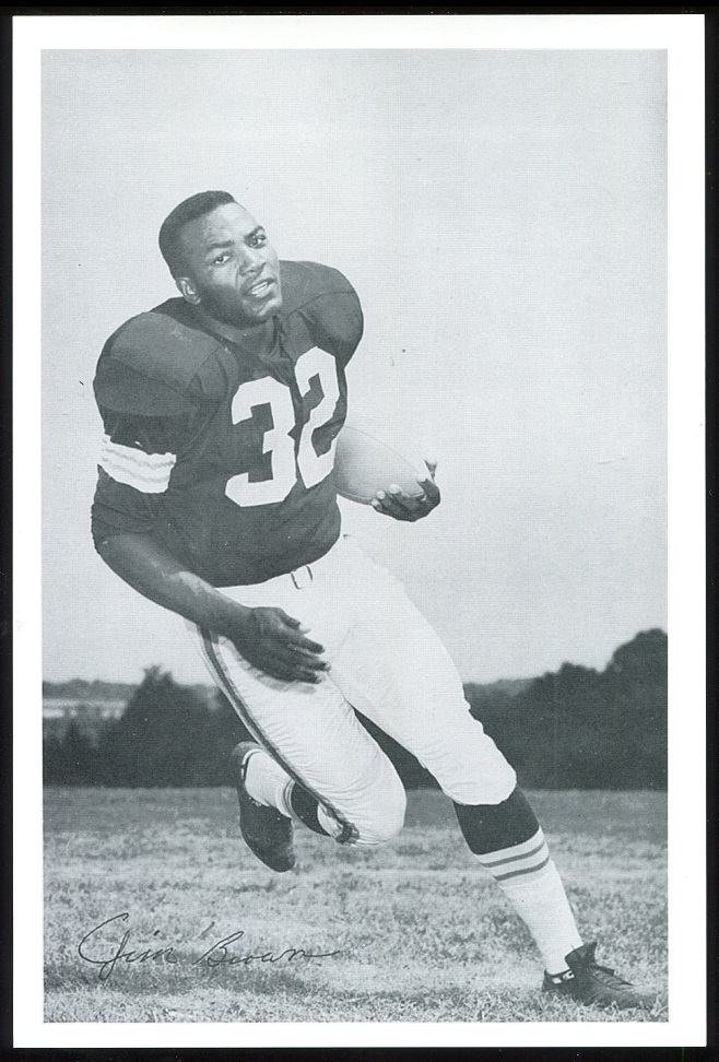 Jim Brown 1961 Browns Team Issue 6x9 football card Jim Brown 1961 Browns Team Issue 6x9 football card