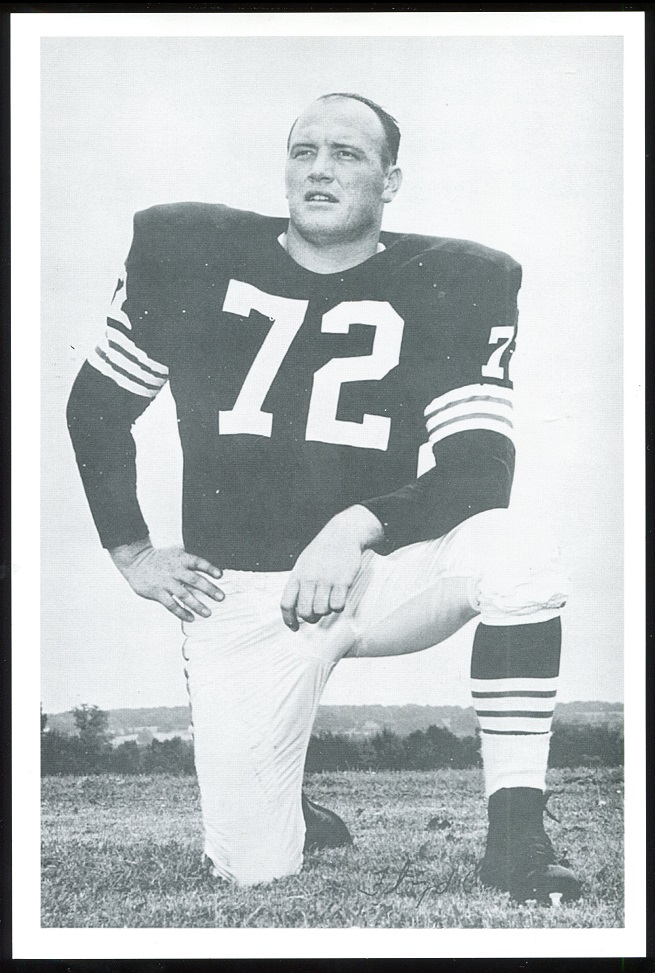Floyd Peters 1961 Browns Team Issue 6x9 football card