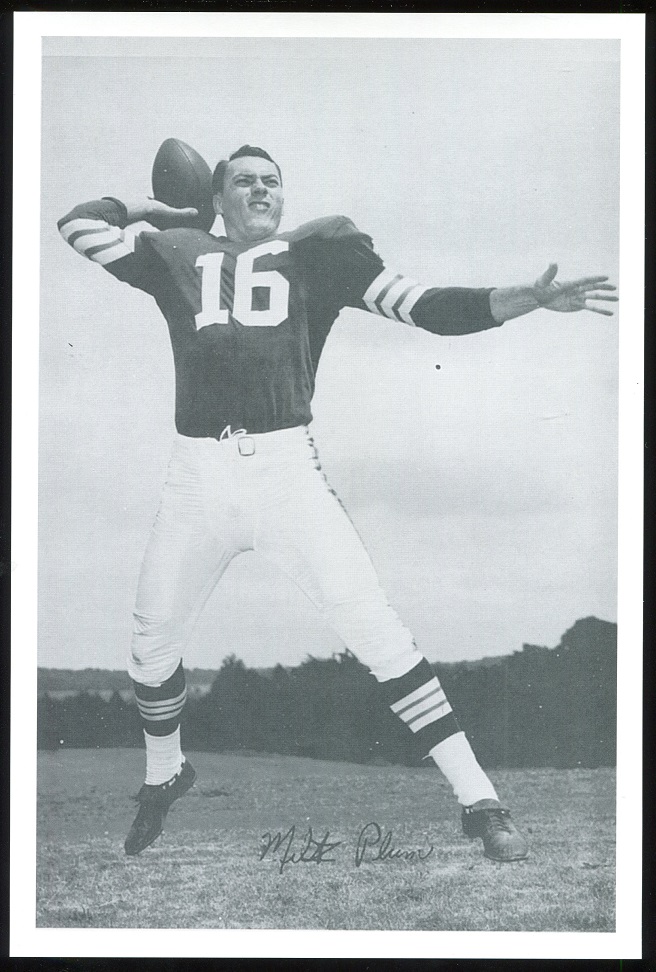 Milt Plum 1961 Browns Team Issue 6x9 football card