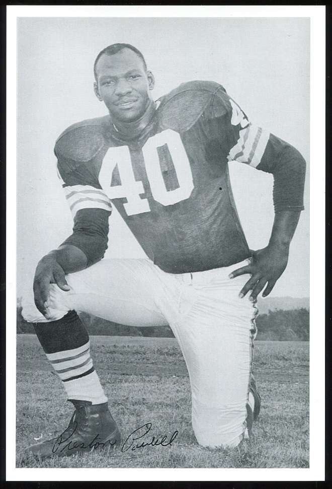 Preston Powell 1961 Browns Team Issue 6x9 football card