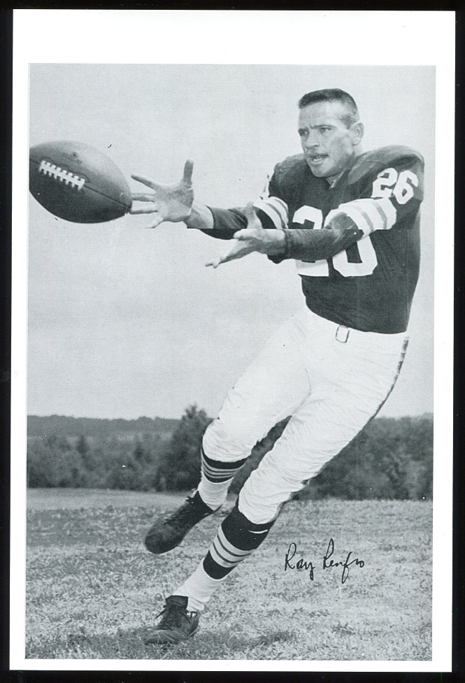 Ray Renfro 1961 Browns Team Issue 6x9 football card