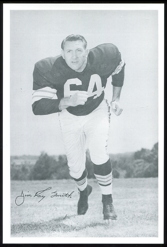 Jim Ray Smith 1961 Browns Team Issue 6x9 football card