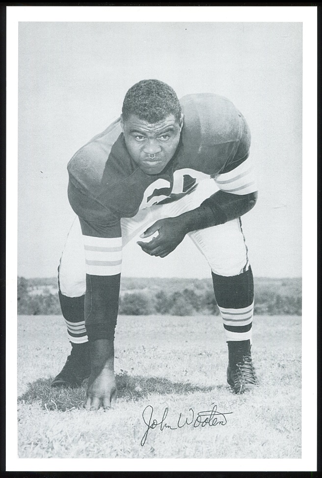 John Wooten 1961 Browns Team Issue 6x9 football card