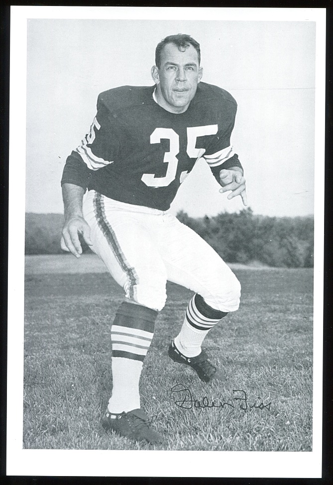 Galen Fiss 1961 Browns Team Issue 6x9 football card
