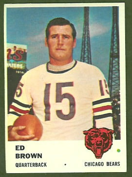 Ed Brown 1961 Fleer football card