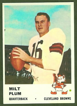 Milt Plum 1961 Fleer football card