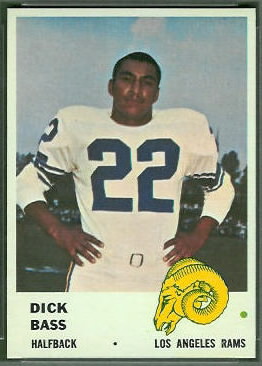 Dick Bass 1961 Fleer football card