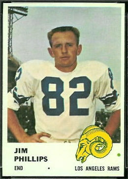 Jim Phillips 1961 Fleer football card