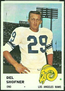 Del Shofner 1961 Fleer football card