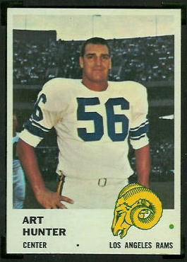 Art Hunter 1961 Fleer football card