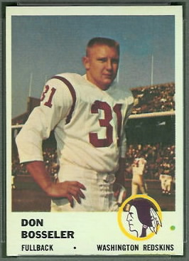 Don Bosseler 1961 Fleer football card