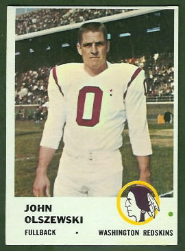 John Olszewski 1961 Fleer football card