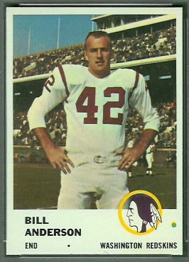 Bill Anderson 1961 Fleer football card
