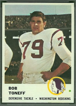 Bob Toneff 1961 Fleer football card