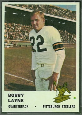 Bobby Layne 1961 Fleer football card