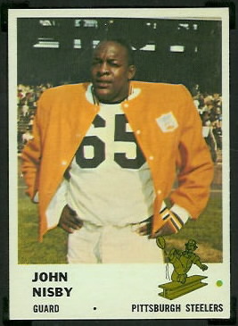 John Nisby 1961 Fleer football card