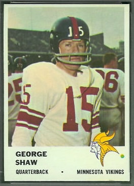 George Shaw 1961 Fleer football card