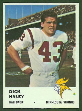Dick Haley 1961 Fleer football card