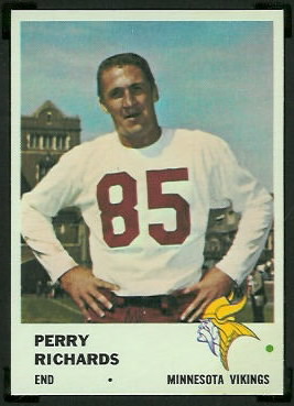 Perry Richards 1961 Fleer football card