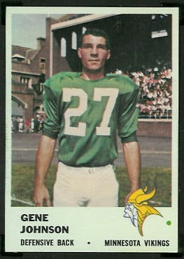 Gene Johnson 1961 Fleer football card