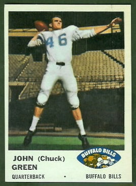 Chuck Green 1961 Fleer football card