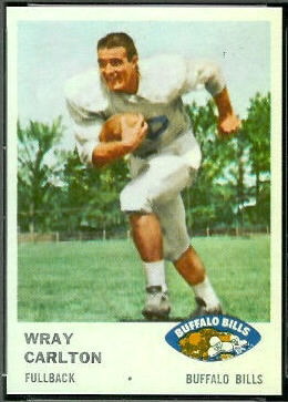 Wray Carlton 1961 Fleer football card