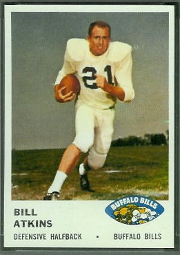 Bill Atkins 1961 Fleer football card