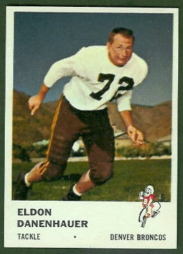 Eldon Danenhauer 1961 Fleer football card