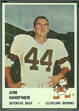 Jim Shofner 1961 Fleer football card