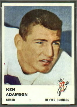 Ken Adamson 1961 Fleer football card