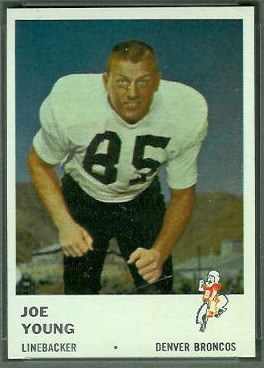 Joe Young 1961 Fleer football card