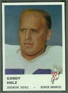 Gordy Holz 1961 Fleer football card Gordy Holz 1961 Fleer football card