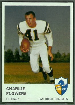 Charlie Flowers 1961 Fleer football card