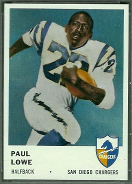 Paul Lowe 1961 Fleer football card