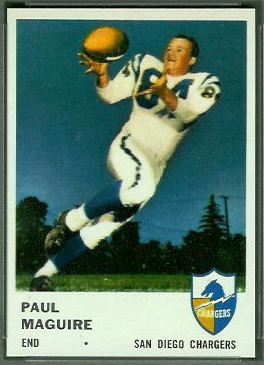 Paul Maguire 1961 Fleer football card