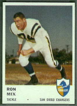 Ron Mix 1961 Fleer football card