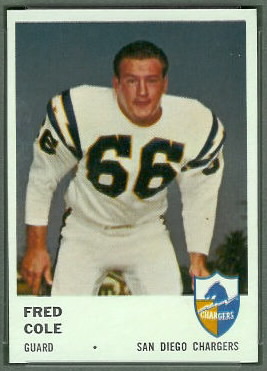 Fred Cole 1961 Fleer football card Fred Cole 1961 Fleer football card