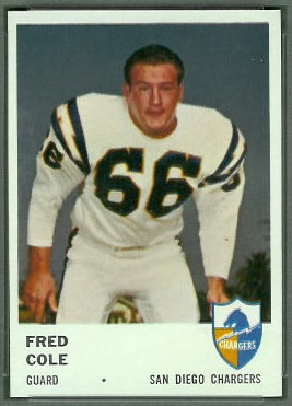 Fred Cole 1961 Fleer football card