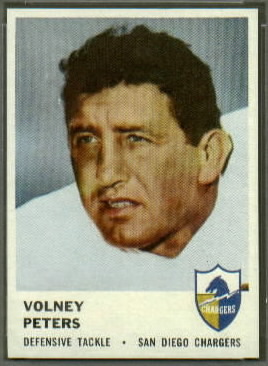 Volney Peters 1961 Fleer football card