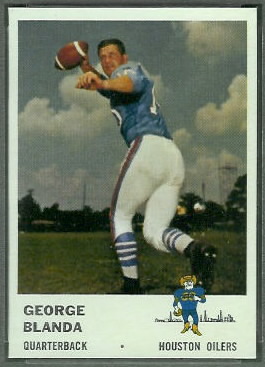 George Blanda 1961 Fleer football card