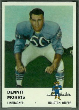 Dennit Morris 1961 Fleer football card