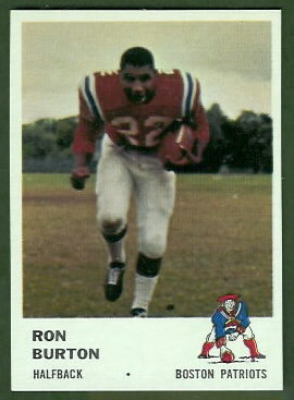 Ron Burton 1961 Fleer football card