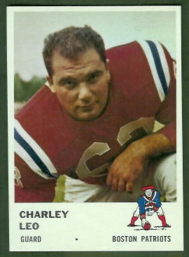 Charley Leo 1961 Fleer football card