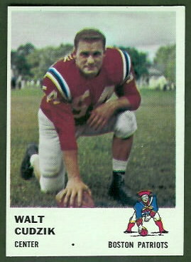 Walt Cudzik 1961 Fleer football card