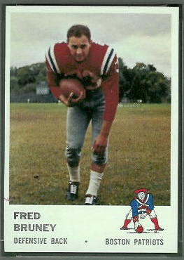 Fred Bruney 1961 Fleer football card Fred Bruney 1961 Fleer football card