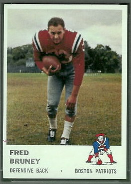 Fred Bruney 1961 Fleer football card