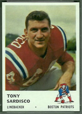 Tony Sardisco 1961 Fleer football card