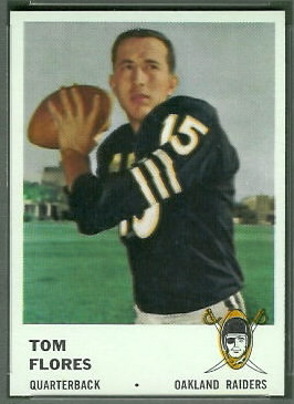 Tom Flores 1961 Fleer football card