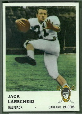 Jack Larscheid 1961 Fleer football card