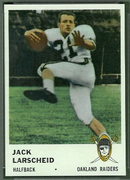 Jack Larscheid 1961 Fleer football card Jack Larscheid 1961 Fleer football card